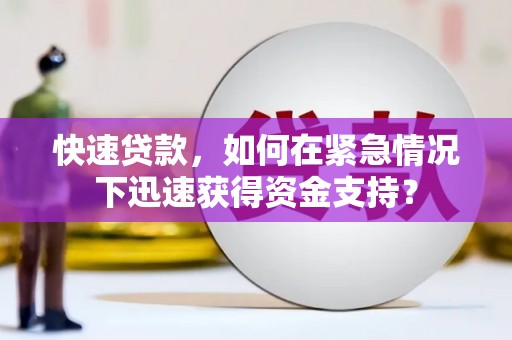 田寮快速贷款，如何在紧急情况下迅速获得资金支持？