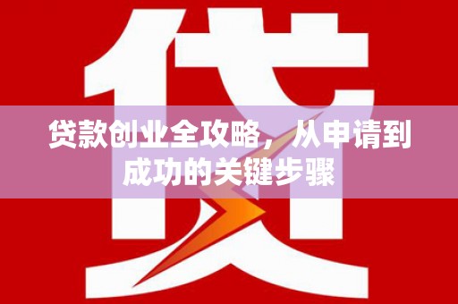 田寮贷款创业全攻略，从申请到成功的关键步骤