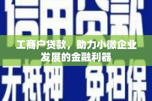 田寮工商户贷款，助力小微企业发展的金融利器