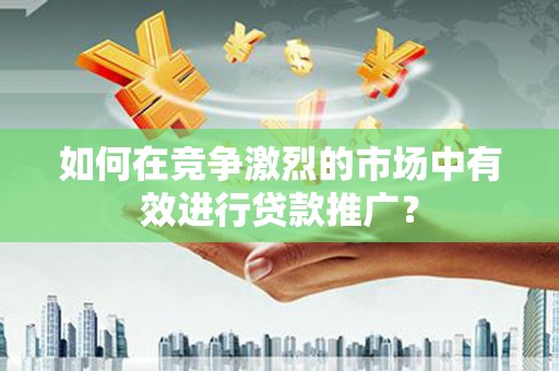 田寮如何在竞争激烈的市场中有效进行贷款推广？