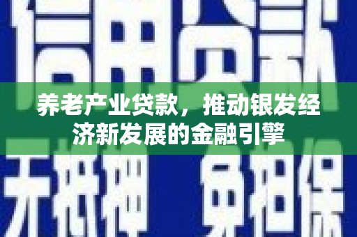 田寮养老产业贷款，推动银发经济新发展的金融引擎