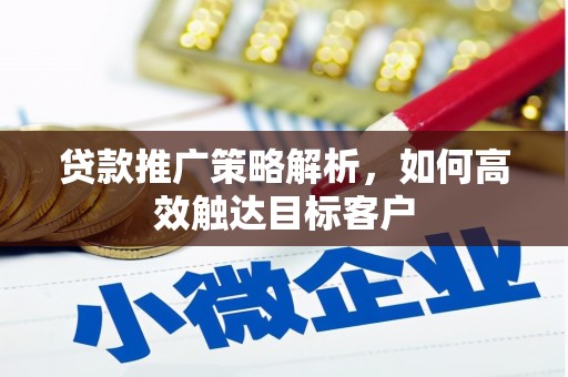 田寮贷款推广策略解析，如何高效触达目标客户