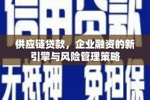 田寮供应链贷款，企业融资的新引擎与风险管理策略