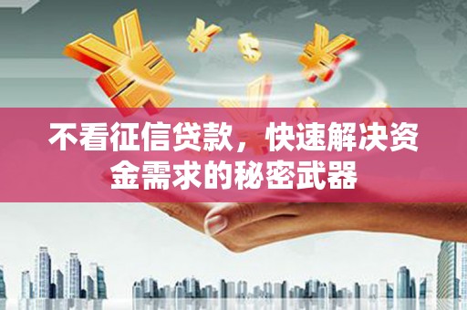 田寮不看征信贷款，快速解决资金需求的秘密武器