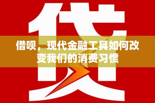 田寮借呗，现代金融工具如何改变我们的消费习惯