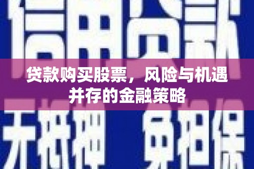 田寮贷款购买股票，风险与机遇并存的金融策略